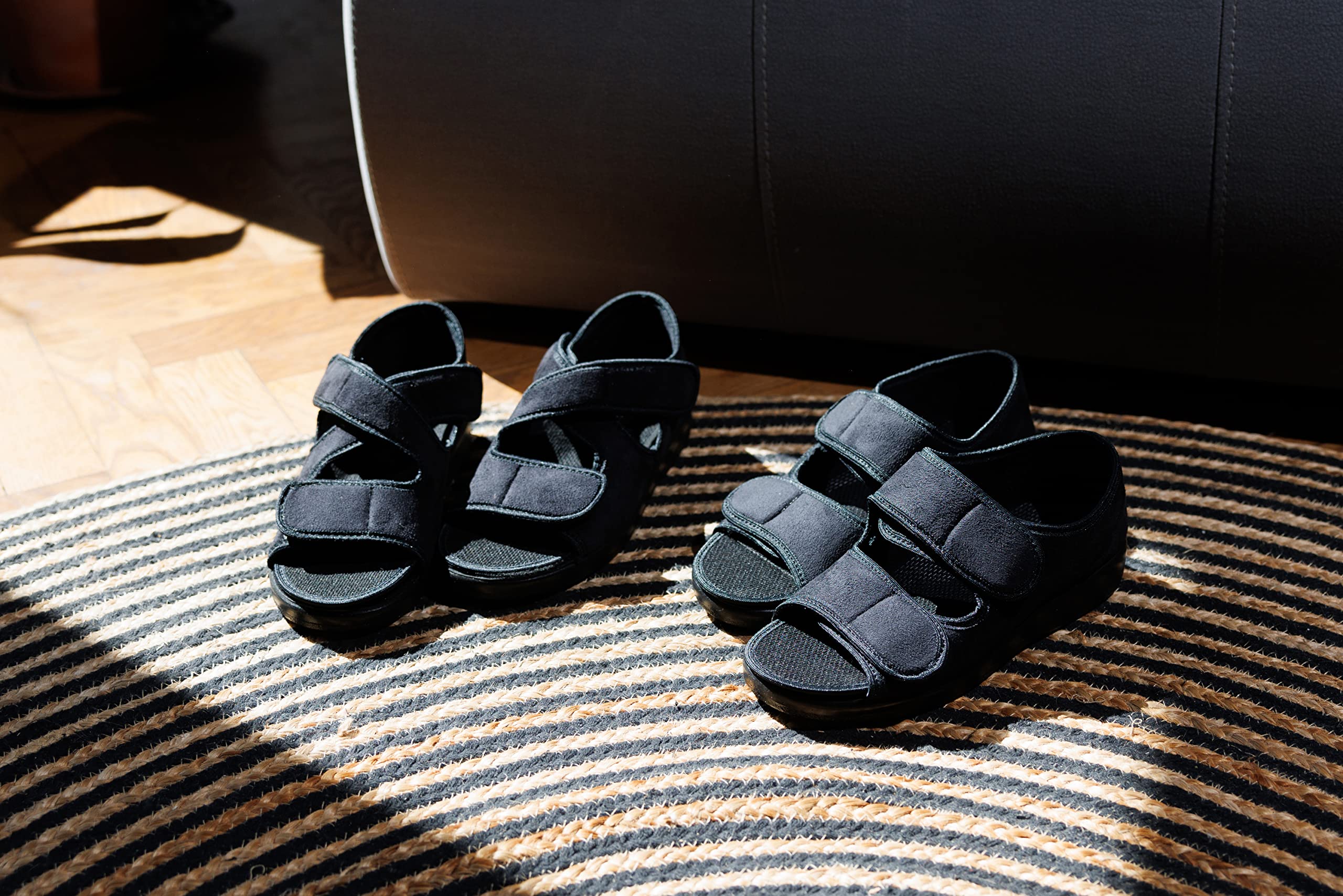 Orthopädische Sandalen Damen Herren Klettverschluss Weit
