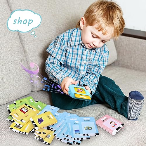 Miniatura 7 de Tarjetas flash parlantes para niños pequeños con 510 palabras visuales, juguetes Montessori, terapia del habla, juguetes sensoriales para autismo,