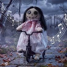 JOYIN Halloween Animated Decorations Doll, Scary Haunted House Prop Halloween Decorations Indoor Outdoor, Spooky Sound Activated Decor with Sound Effects