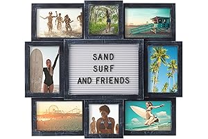 Melannco Picture Collage Wall Decor | Display Special Moments with Customizable Letterboard