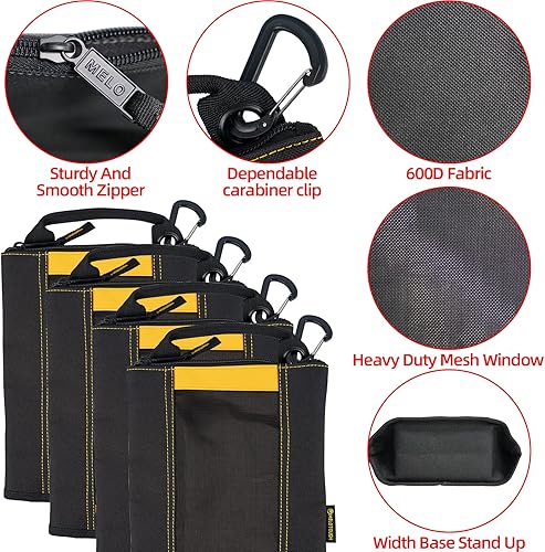 Miniatura 2 de MELOTOUGH Bolsa Pequeña para Herramientas Bolsa de Sujetadores Bolsa de Lona de Utilidad Bolsas con Cremallera para Herramientas Bolsa de