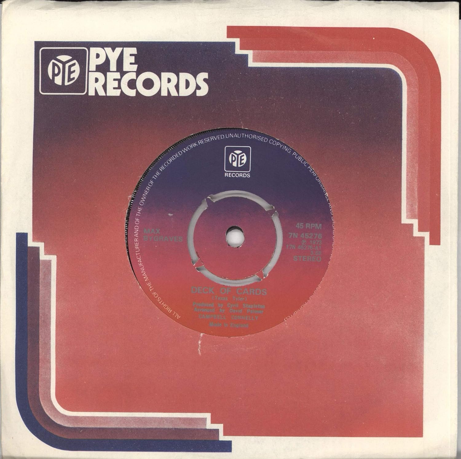 Max Bygraves Deck Of Cards Music