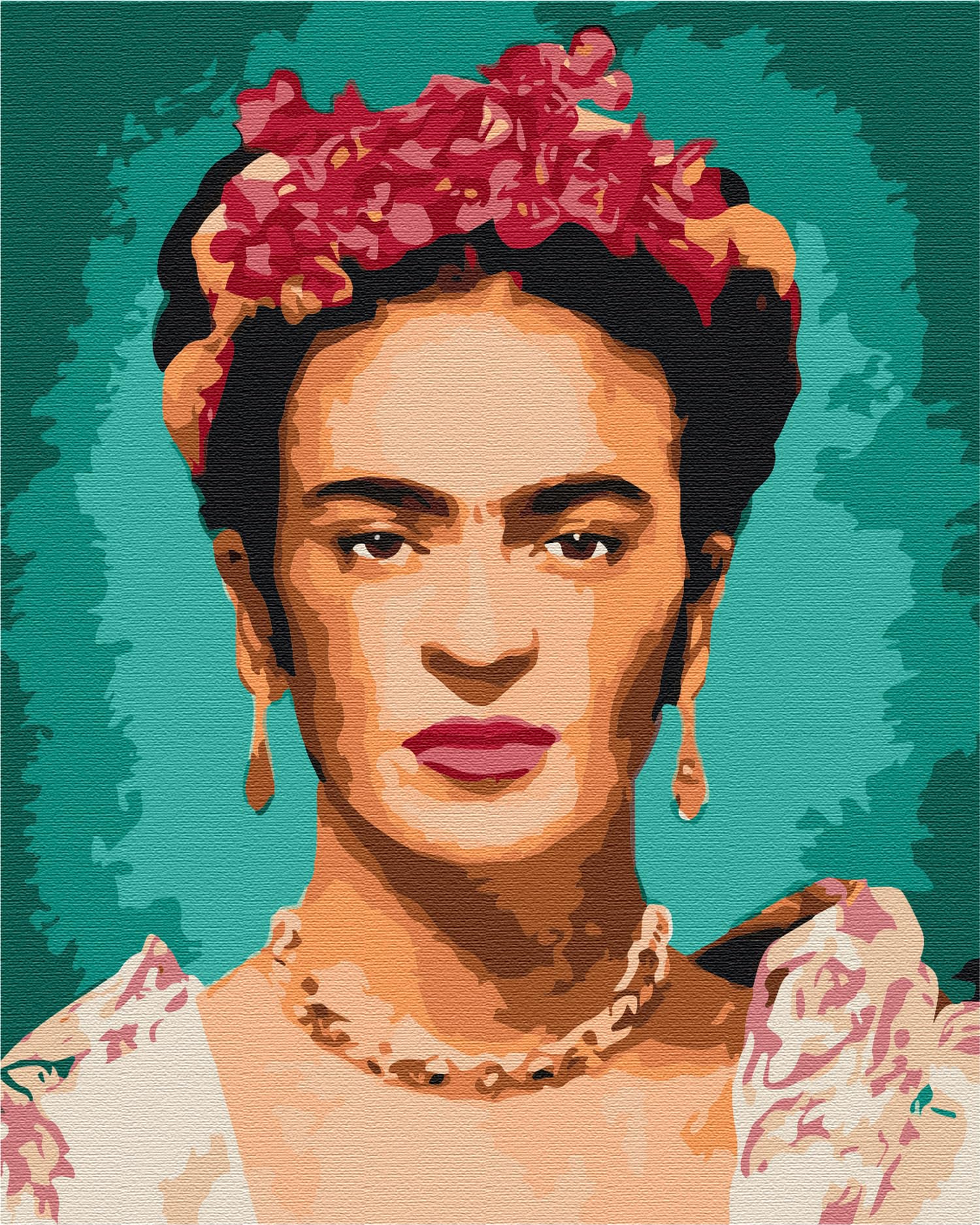 Artnapi Paint by Numbers Adults without Frame | DIY Hand Painted | The View of Frida | Kit for Beginners and Adults | Set Including Acrylic Paints & Brush | 40 x 50 cm Canvas — image 1