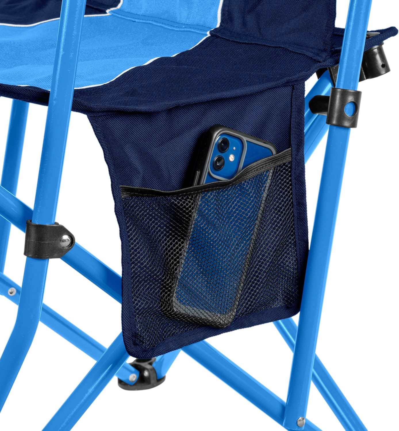 FANMATS NFL Hard Arm Chair – Steel Frame with Double Layered Polyester | Team Color | Mesh Cup Holders