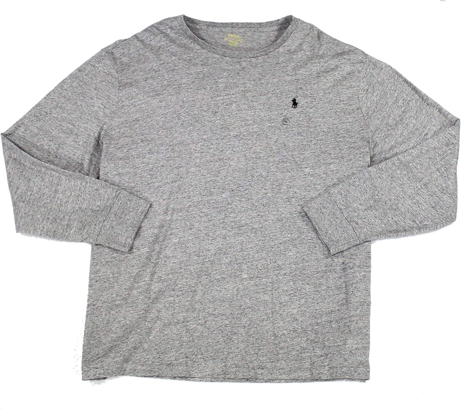 Polo Ralph Lauren Mens Long Sleeve Crewneck Logo T-Shirt - S - Gray Heather