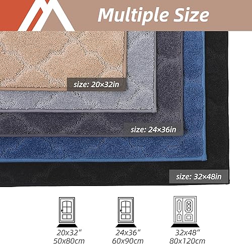 Vista 4 de COSY HOMEER Tapete antideslizante para puerta de entrada, para uso en interiores, tapete absorbente para puerta delantera, tapete de entrada lavable