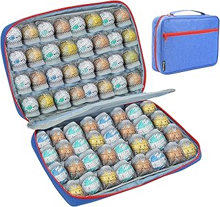KISLANE Carrying Case Compatible with 64 Bakugan Figures, Case Compatible with Bakugan Accessories, Bag Only (Blue)