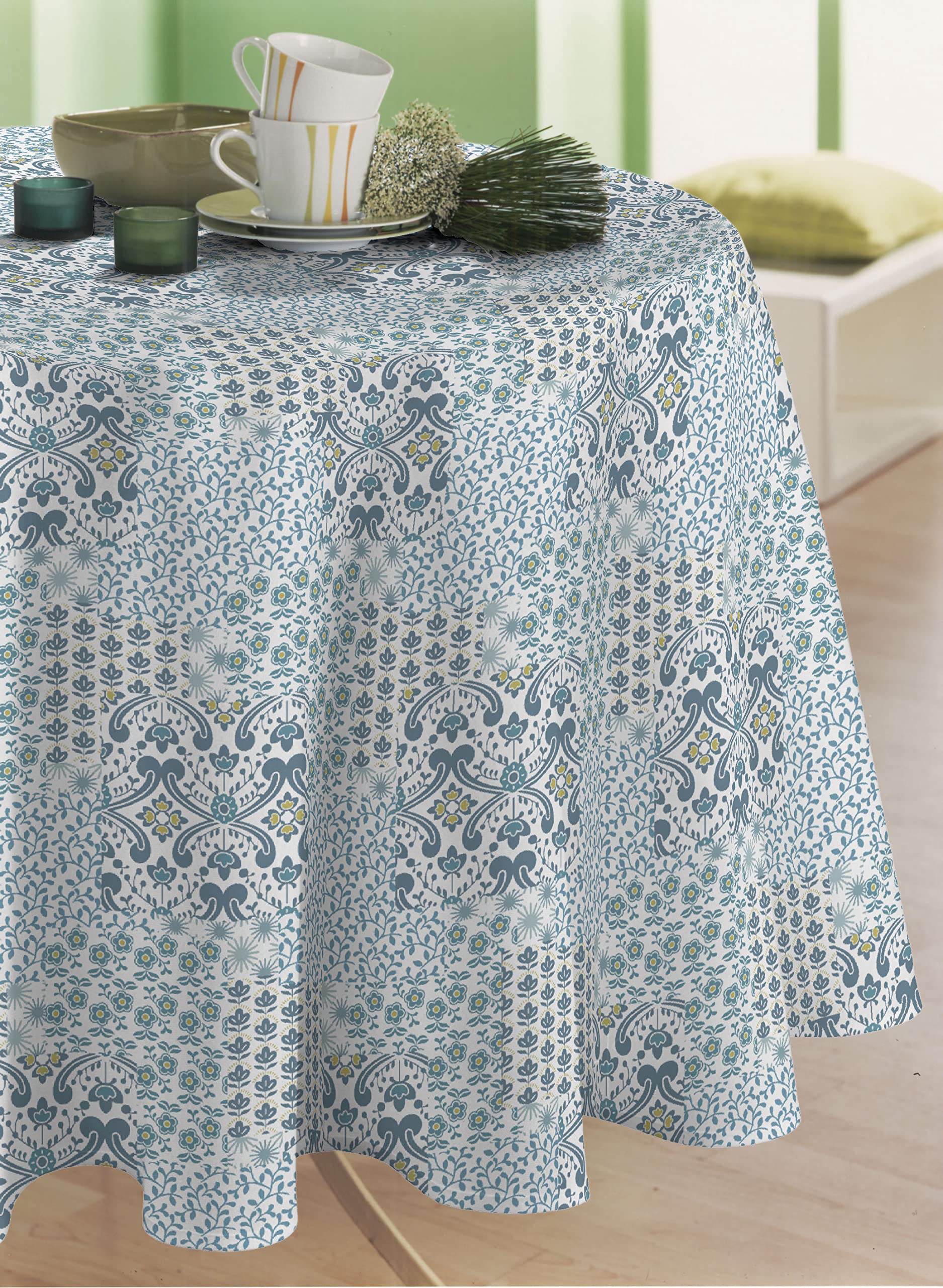 CALITEX My Liberty Oilcloth Round 140 cm Blue