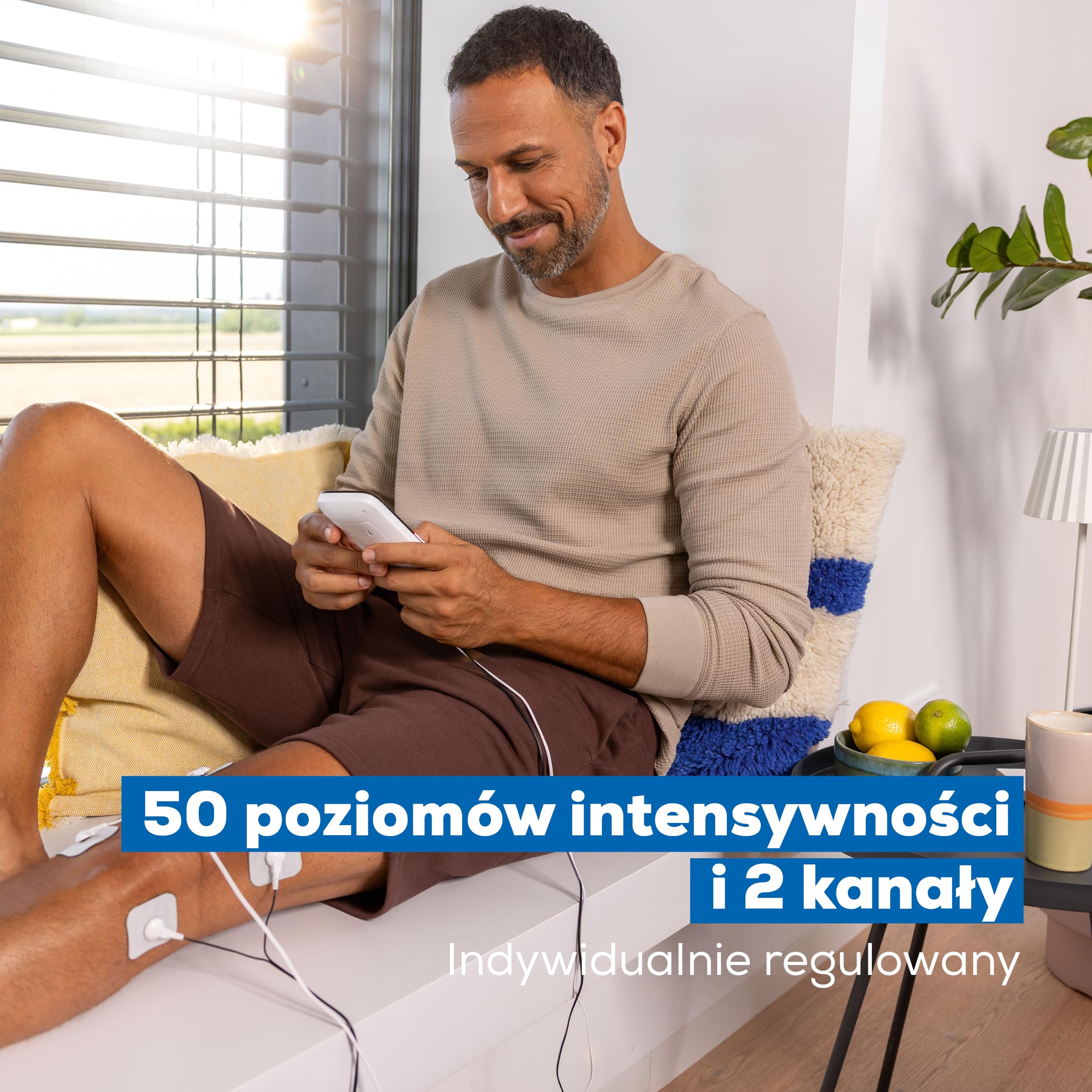 Beurer EM 56 Cyfrowy TENS/EMS, elektrostymulator 3 w 1 do łagodzenia bólu bez leków poprzez elektryczną stymulację nerwów, trening mięśni, funkcja masażu, 22 programy, w zestawie 4 elektrody