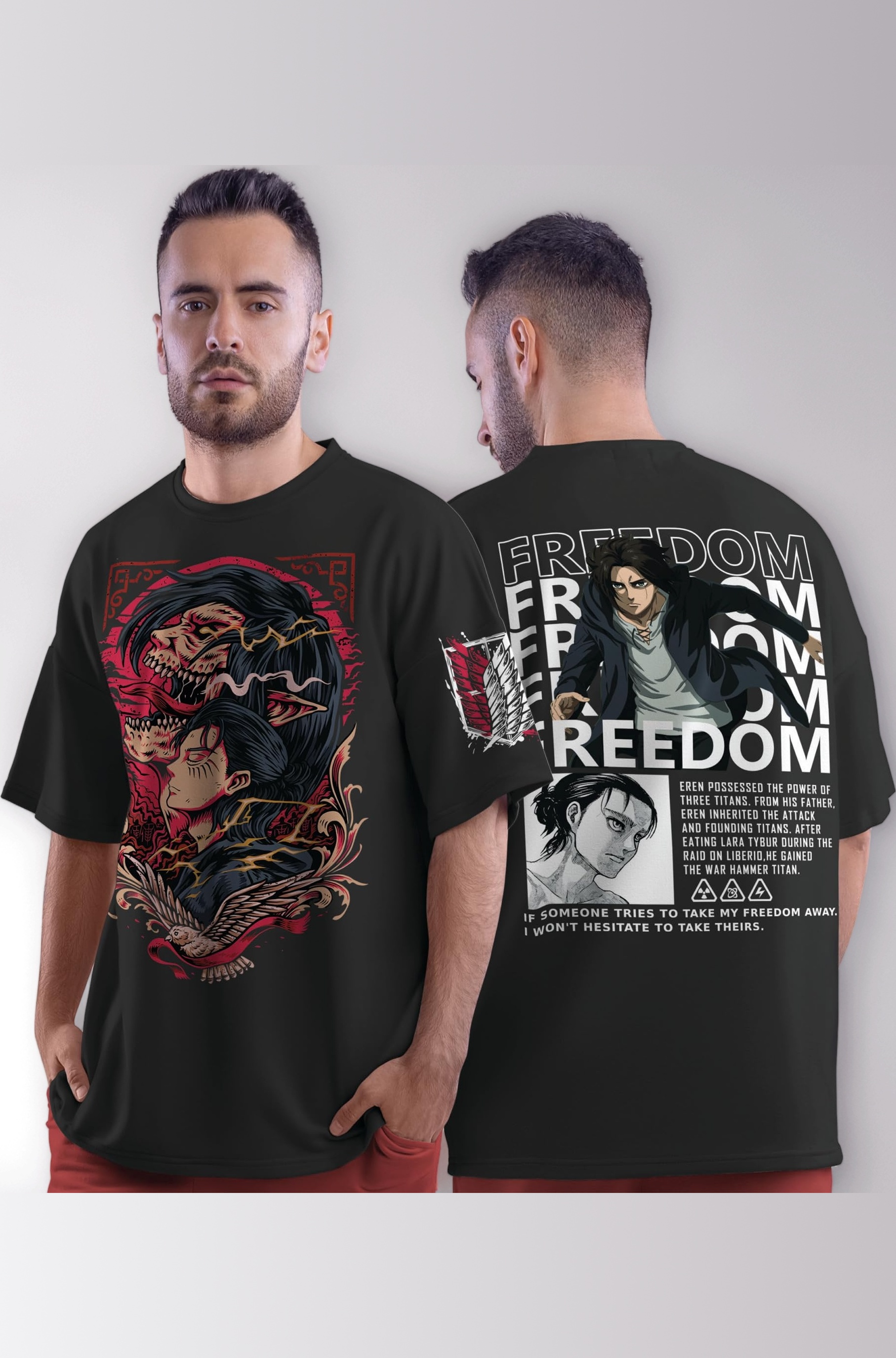 Eren Yeager X Freedom Oversized T-Shirt