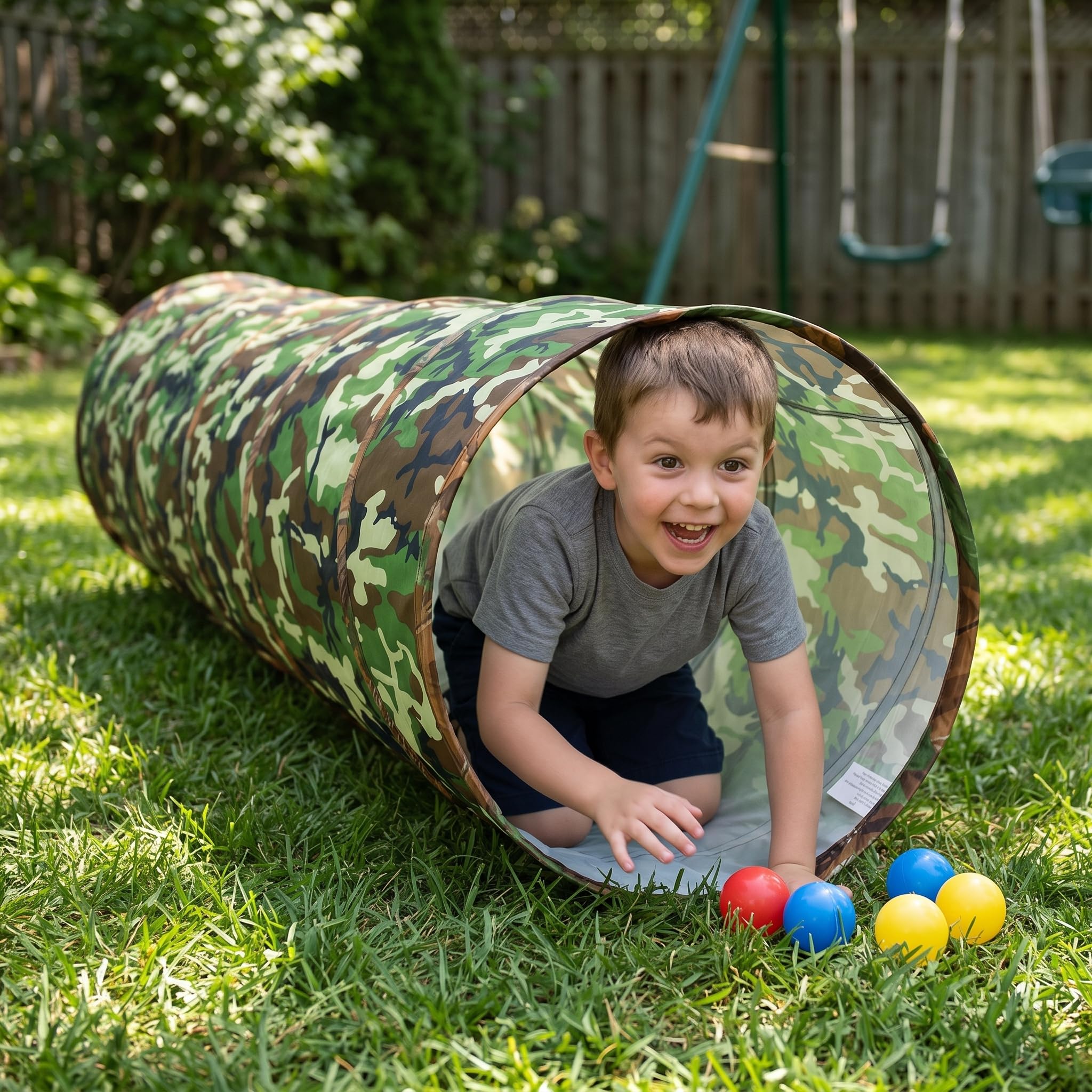 Tunnel Gioco per Bambini -Up Automatico, Percorso Psicomotricità per Interni ed Esterni, per asilo nido