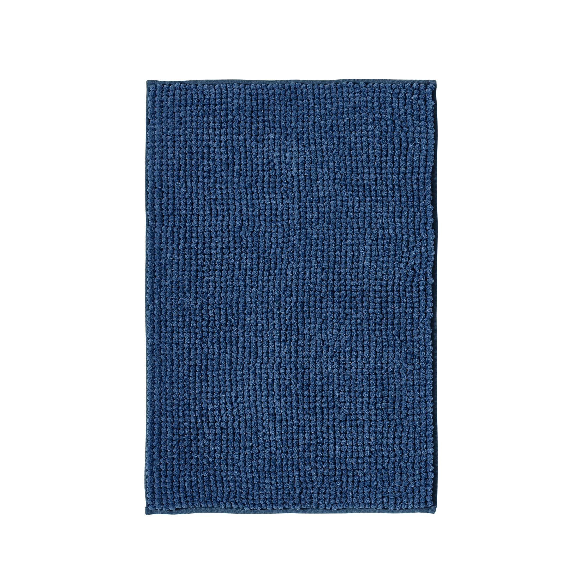 Decomira Tappeto Bagno Antiscivolo in Ciniglia | Tappetino bagno super assorbente, lavabile in lavatrice | Per il bagno, la doccia, la vasca da bagno o come tappetino WC | Blu - 50x80 cm - 1