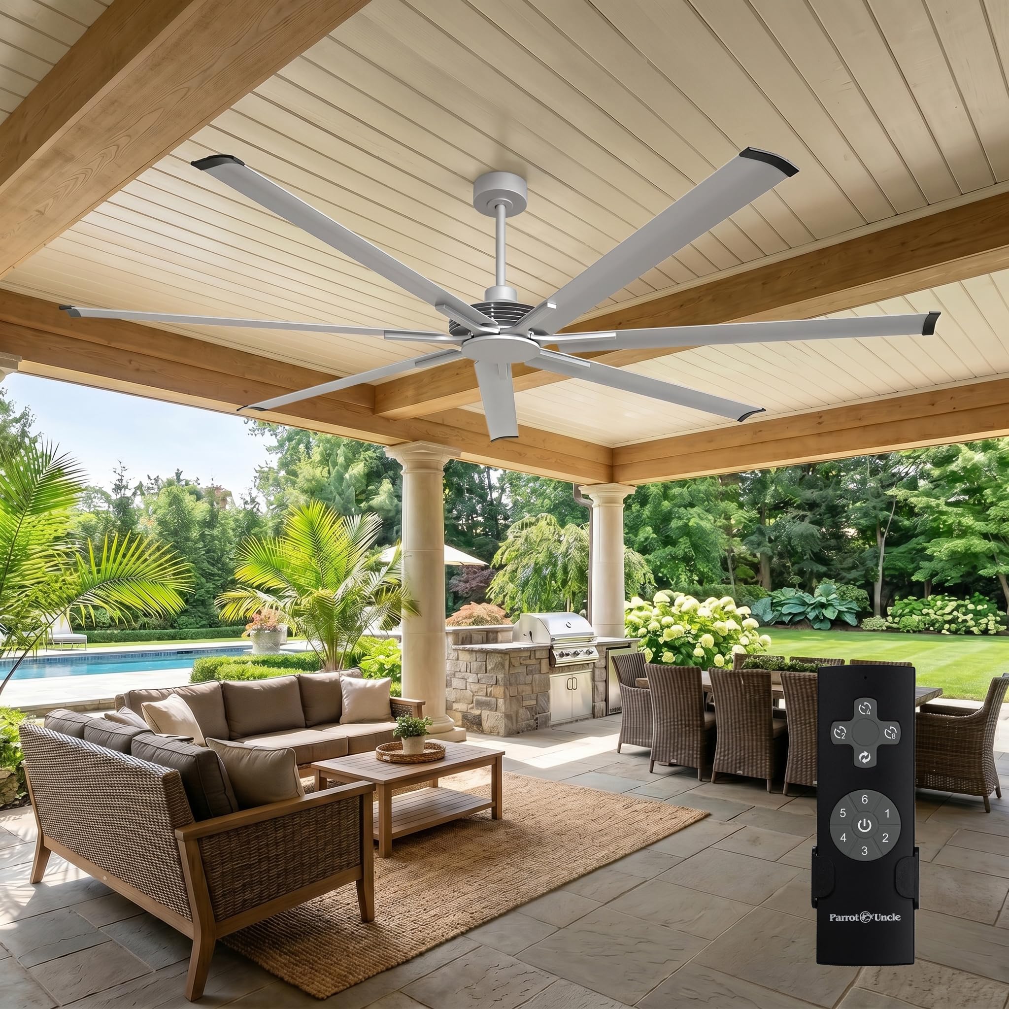 Parrot Uncle 96 Inch Large Ceiling Fan