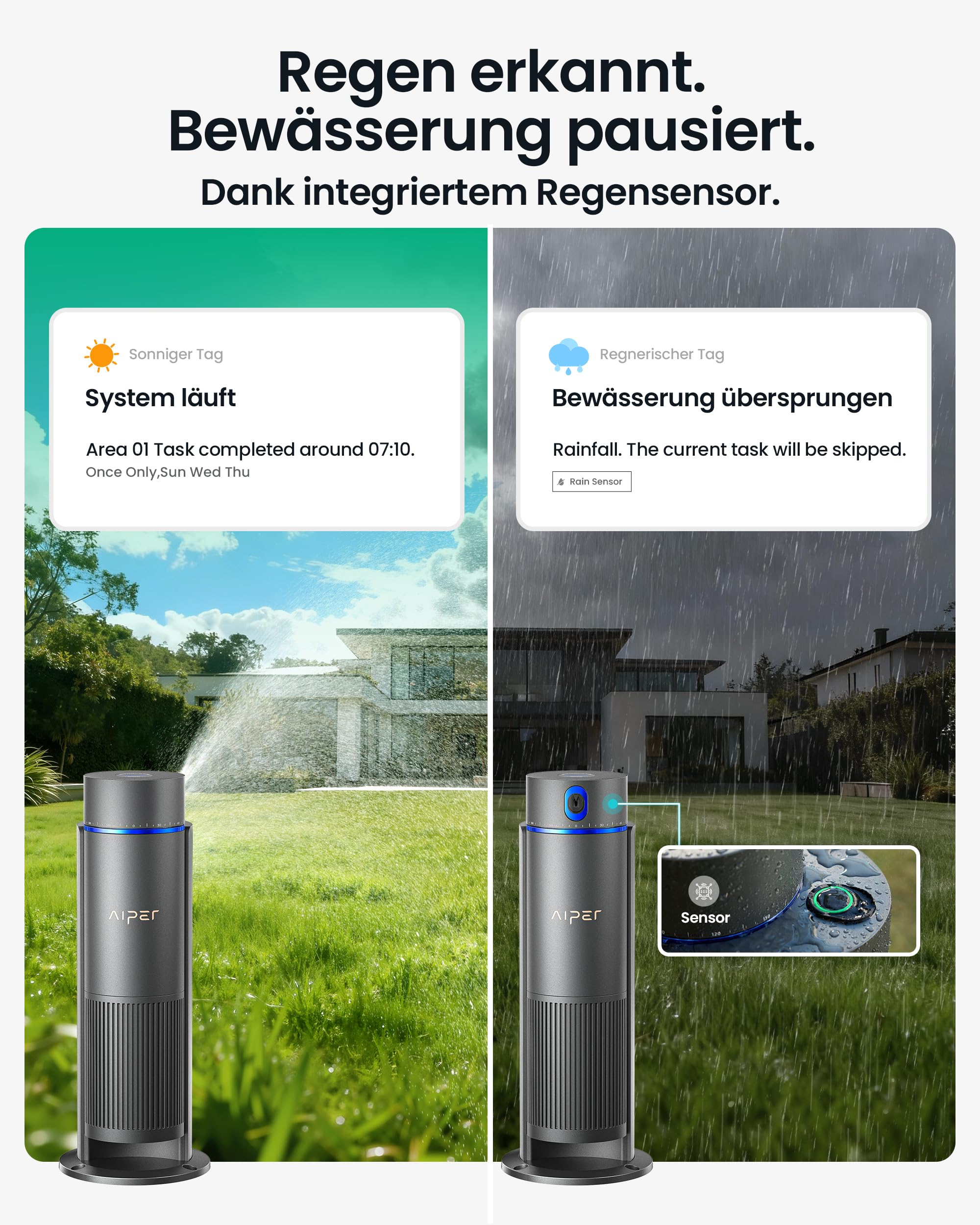 Aiper Lawn Sprinkler，Watering