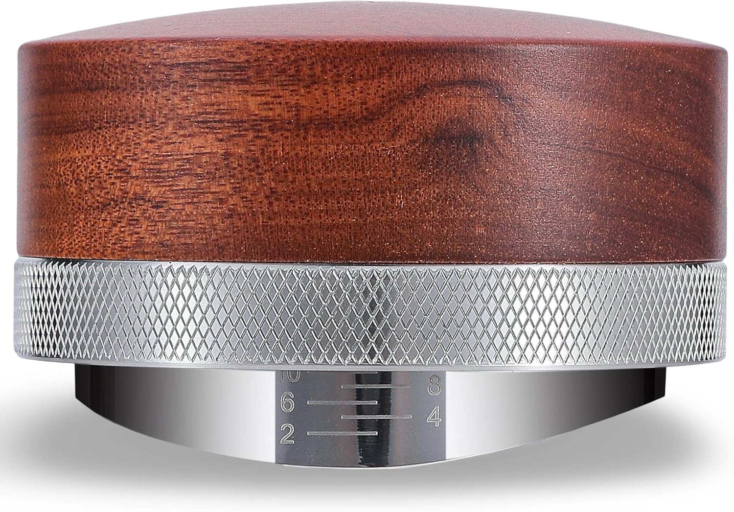 54mm Espresso Distribution Tool Rosewood Adjustable Stainless Steel Coffee Distributor Leveler Compatible with Breville Espresso Machine Accessories