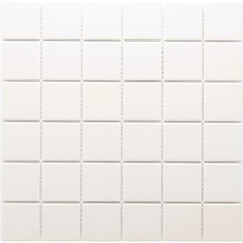 Keramikmosaik Fliesen Weiss Matt Wand Boden Dusche Wc Kuche 10 Matten Art Es 41220 F Amazon De Baumarkt