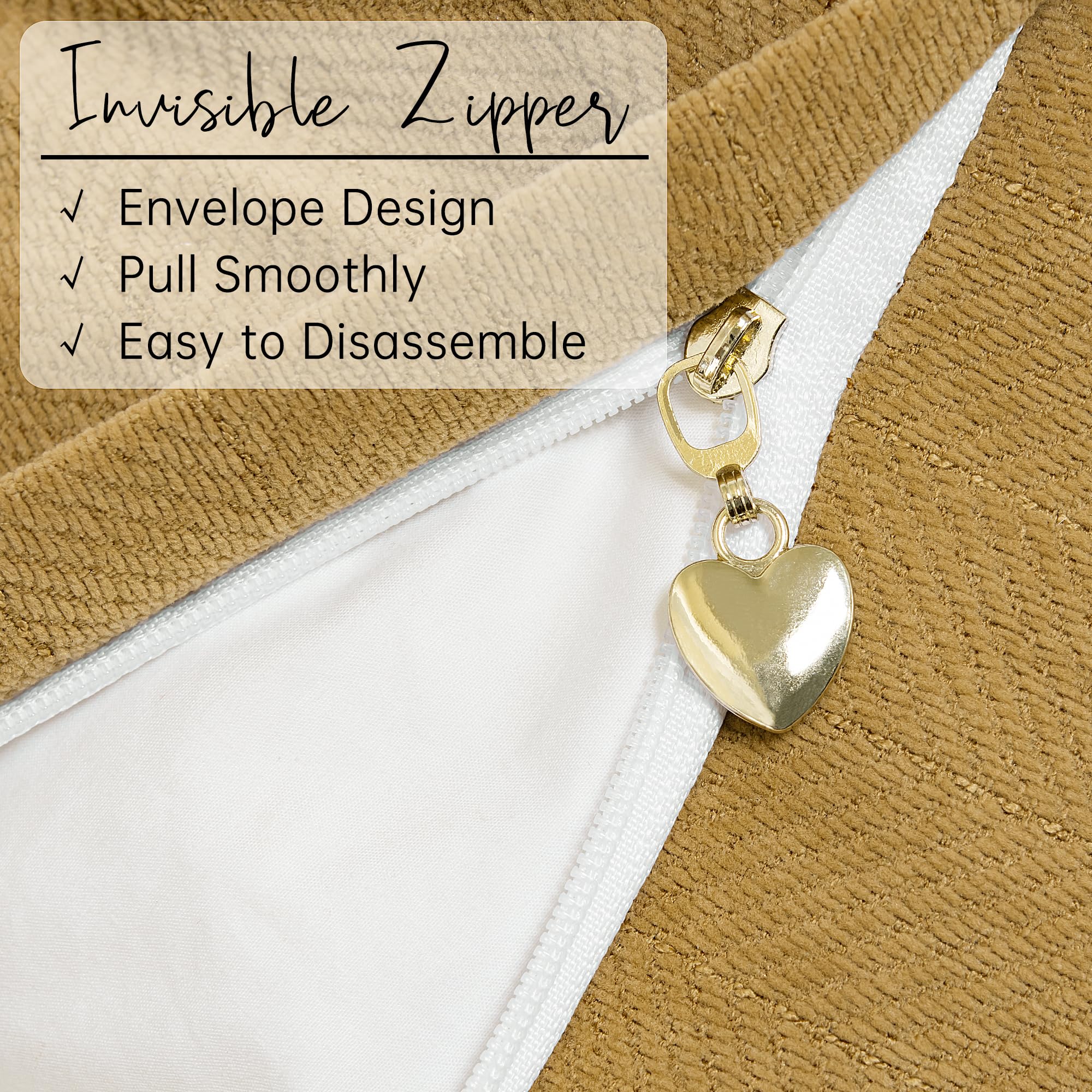 ZWJD Cushion Covers 60x60 Set Of 2 Chenille Cushion Cover Sofa Cushions Pillowcases With An Elegant Design - Image 3