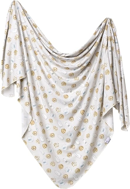 Copper Pearl Large Premium Knit Baby Swaddle Receiving Blanket"Chip"