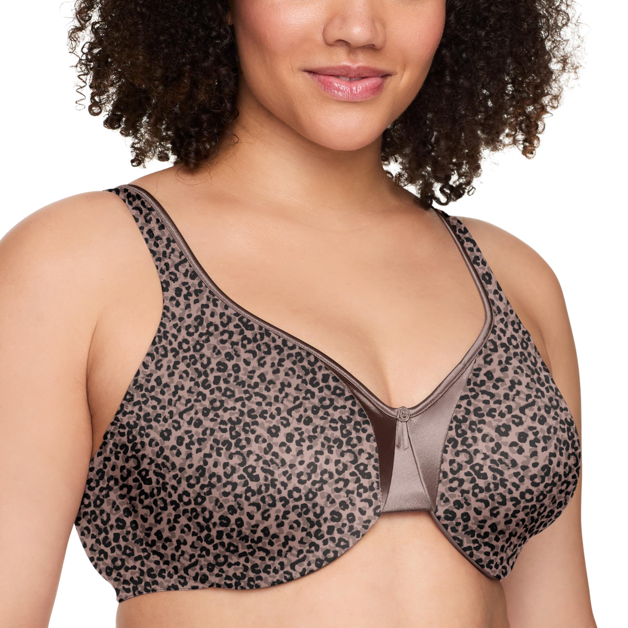 Warner's Womens Signature Support Cushioned Underwire for Support and Comfort Underwire Unlined Full-Coverage Bra 35002a, Mocha Layered Leo, 38C