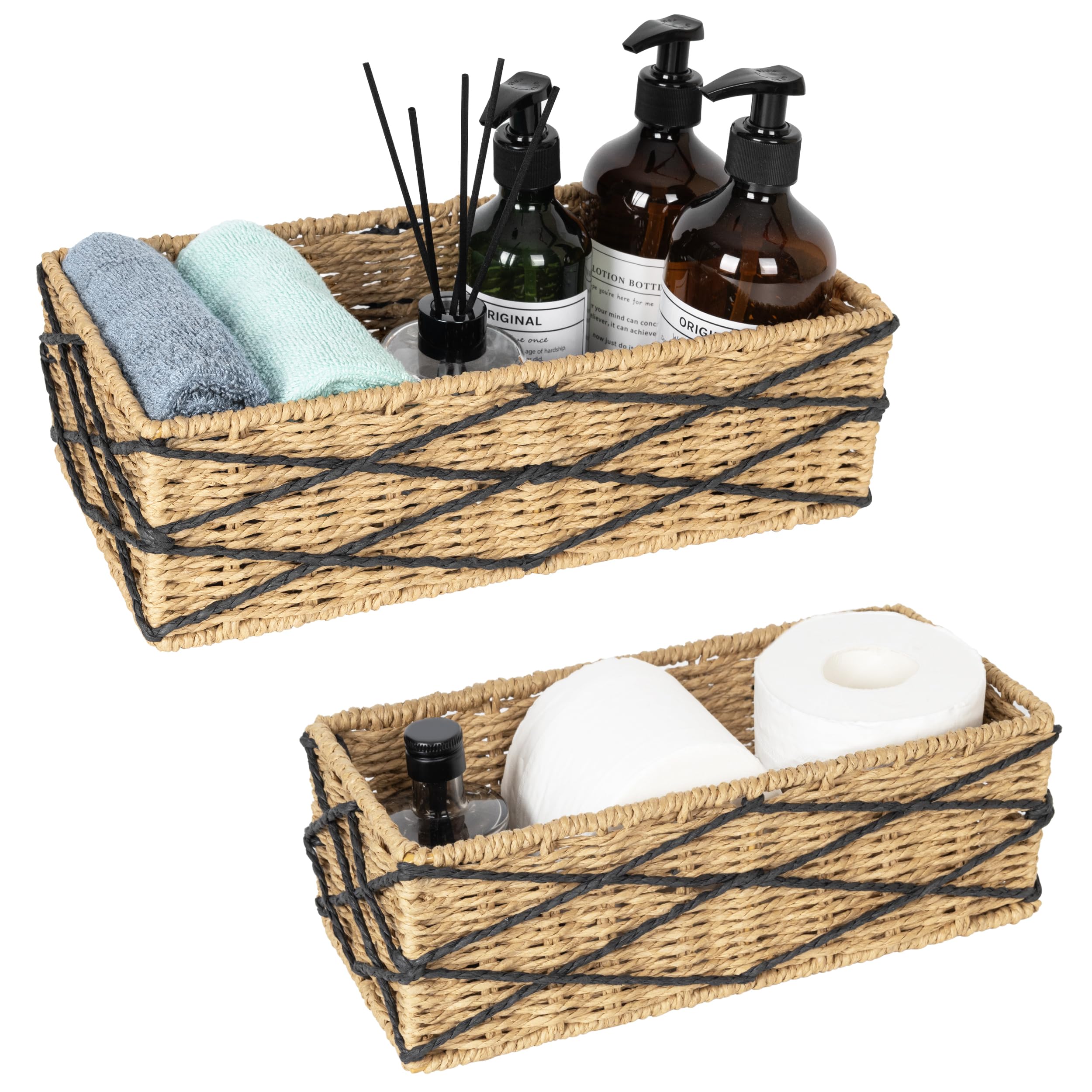 Tolida Wasserhyazinthe Aufbewahrungskorb - Natürliches Seegras, Für Bad & Wohnzimmer