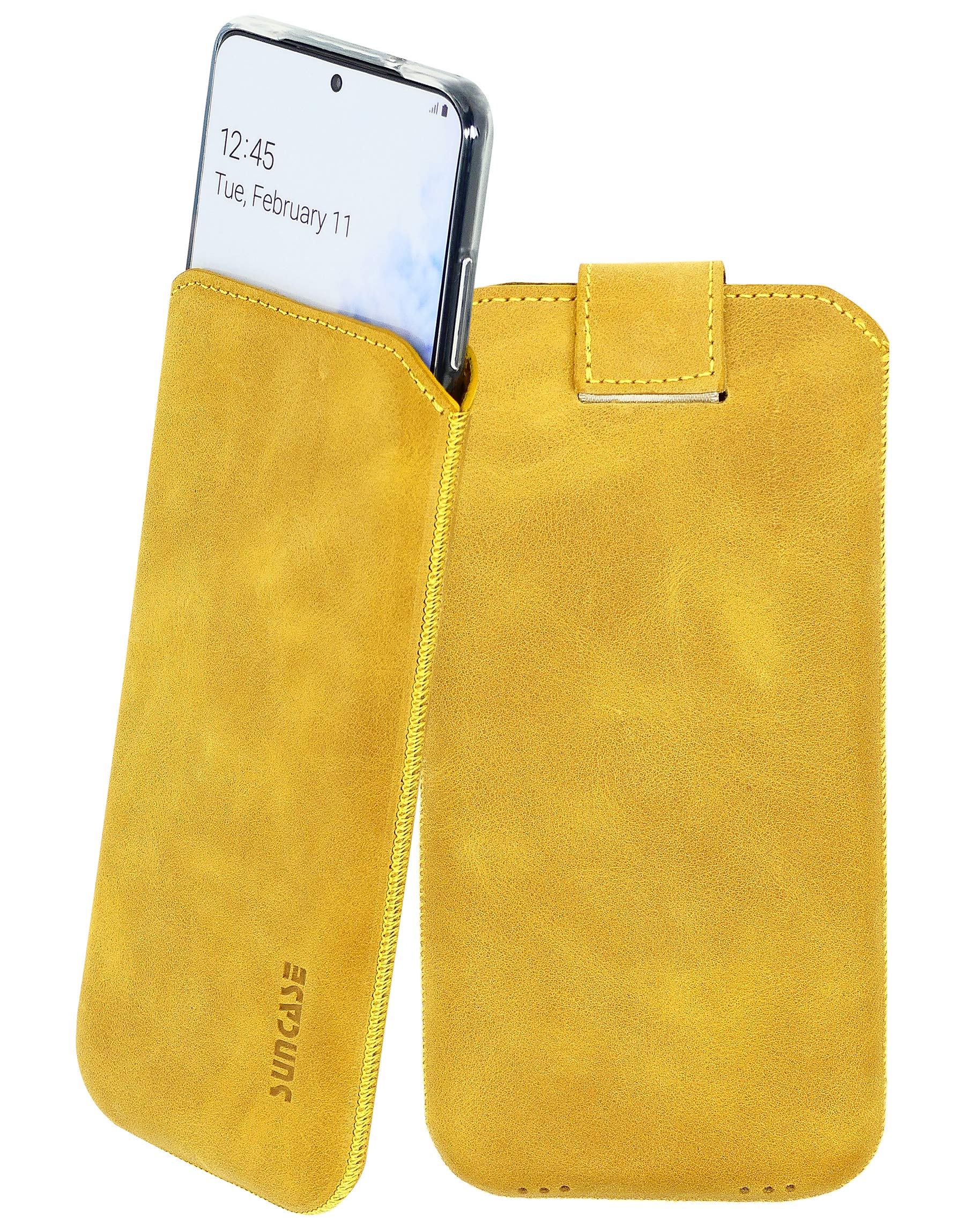 Étui en cuir véritable compatible iPhone 13 Pro pour coque silicone - 7