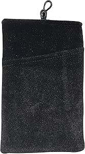 NOVAGO Pochette chaussette velours Kangourou haute qualité pour smartphone ou bijoux grand format taille L : 10 x 16.4 cm ; 6.0 '' pour iPhone XS Max, iPhone 678 Plus, Samsung Galaxy Note,J4 Plus, J6 Plus,Sony XZ Premium ,LG G6, Huawei Mate,Xiaomi Note..(Taille L Noir)