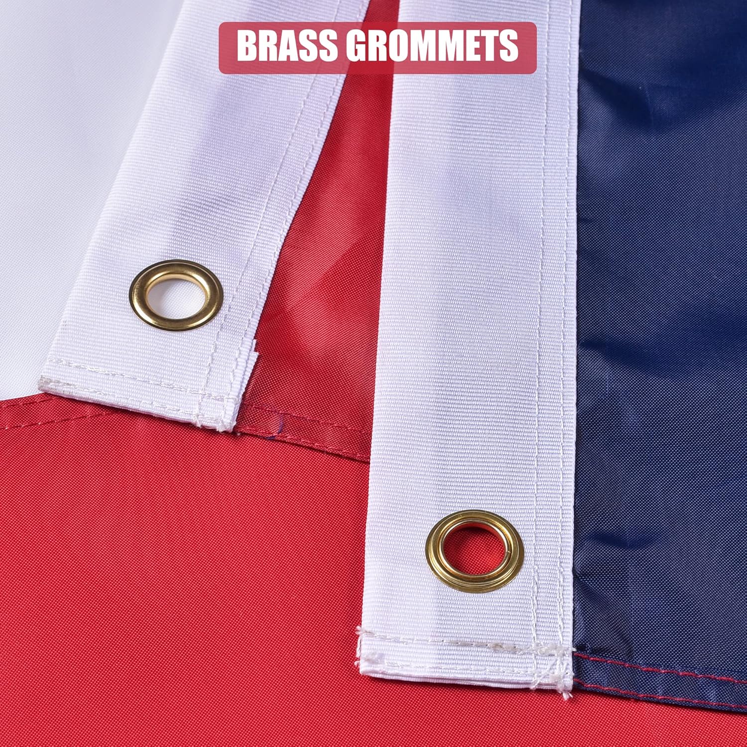 Georgia State Flag 6x10 Ft Deluxe Full Embroidered Heavy Duty Polyester Durable GA Outside Flag with Sewn Stripes and Brass Grommets for Indoor/Outdoor - Image 6