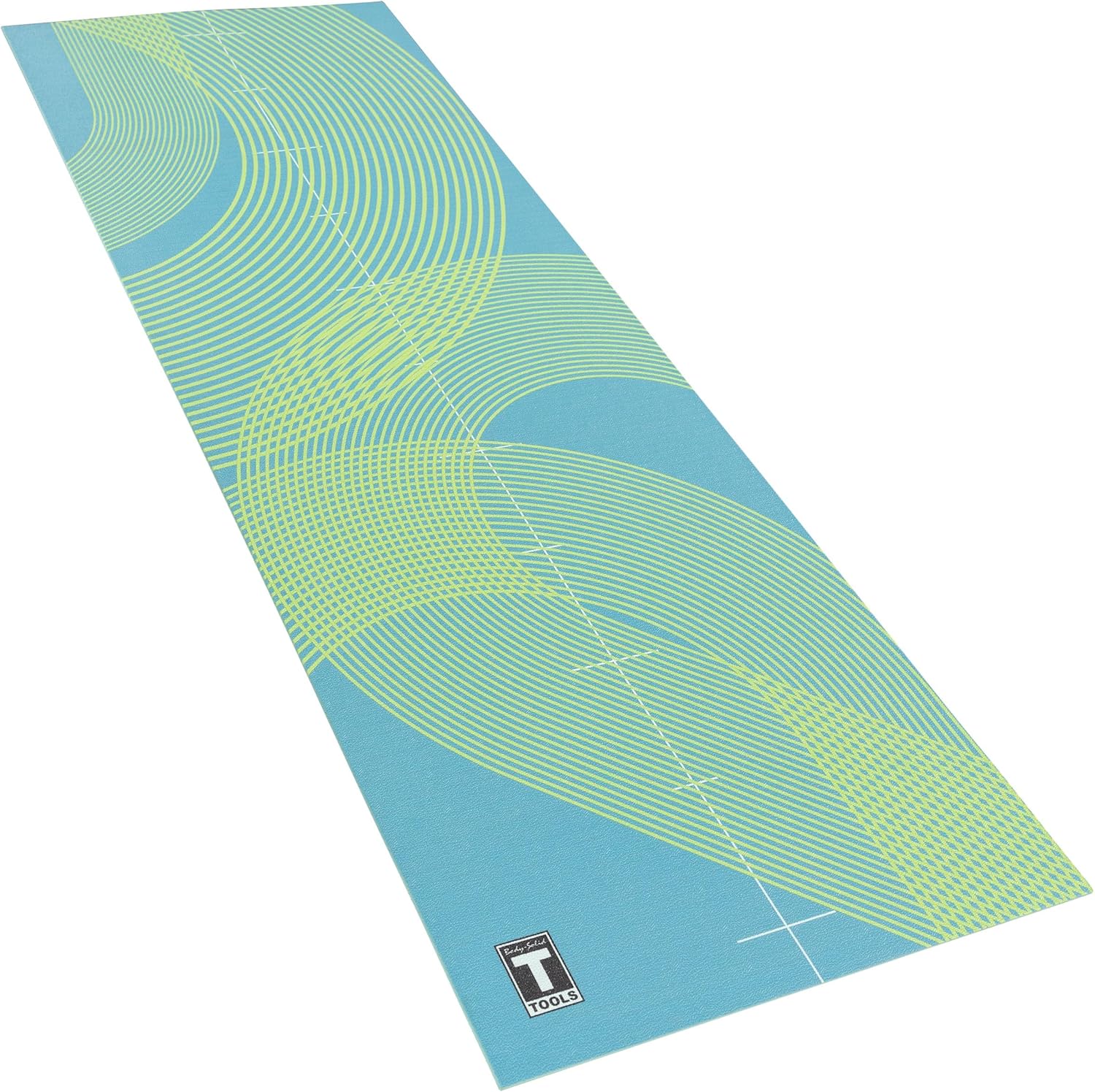 Body-Solid 6mm Thick Non-Slip Yoga Mat for Home Workout, Pilates and Exercise, Lightweight & Portable with Comfortable Support for All Level, Green