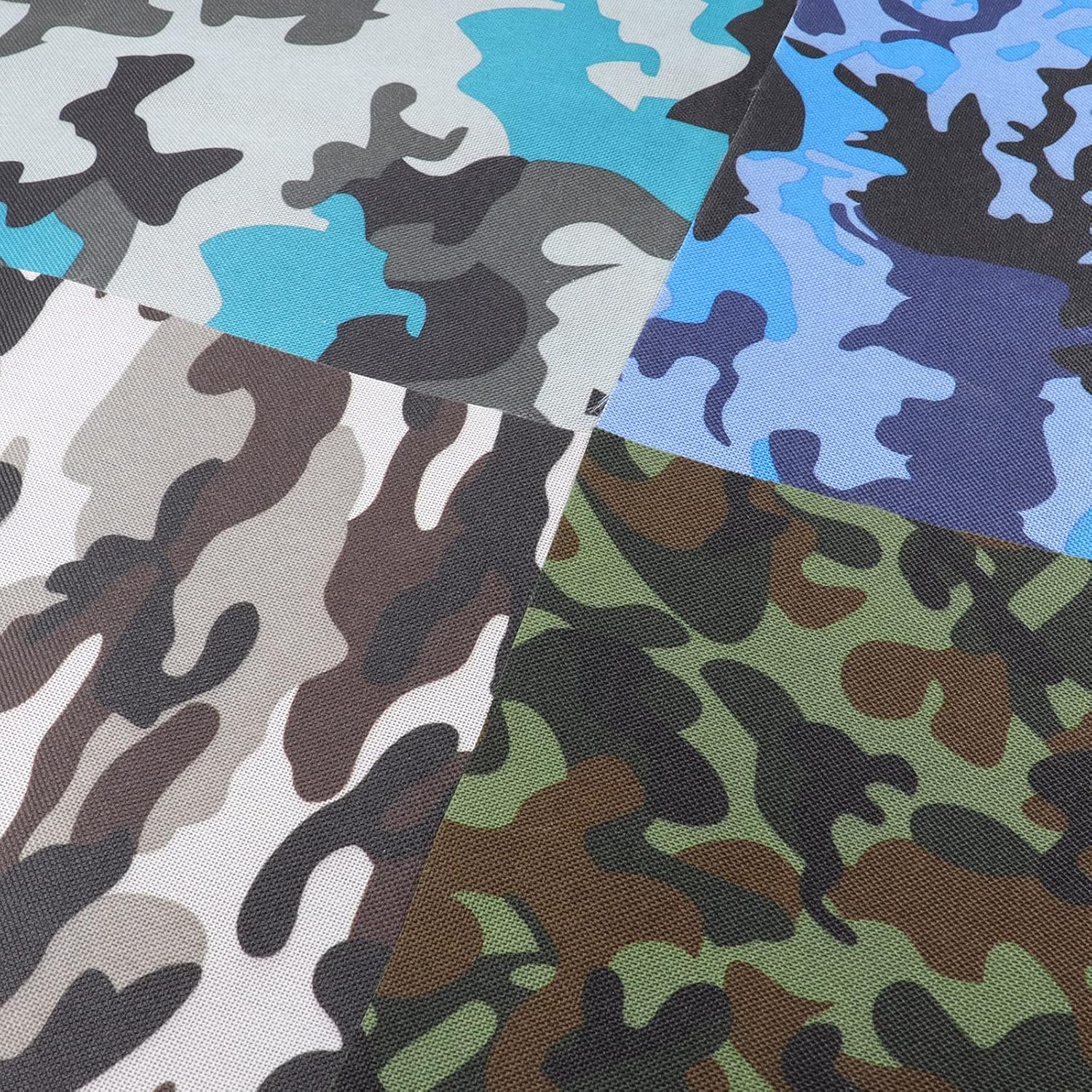 Marine Waterproof Fabric 60"x108" Camouflage Canvas 600Denier Material with PVC Backing Anti-UV Blocks Heat, Reduce Glare for Outdoor/Indoor Awning Boat Tent Shading Cushion, Forest