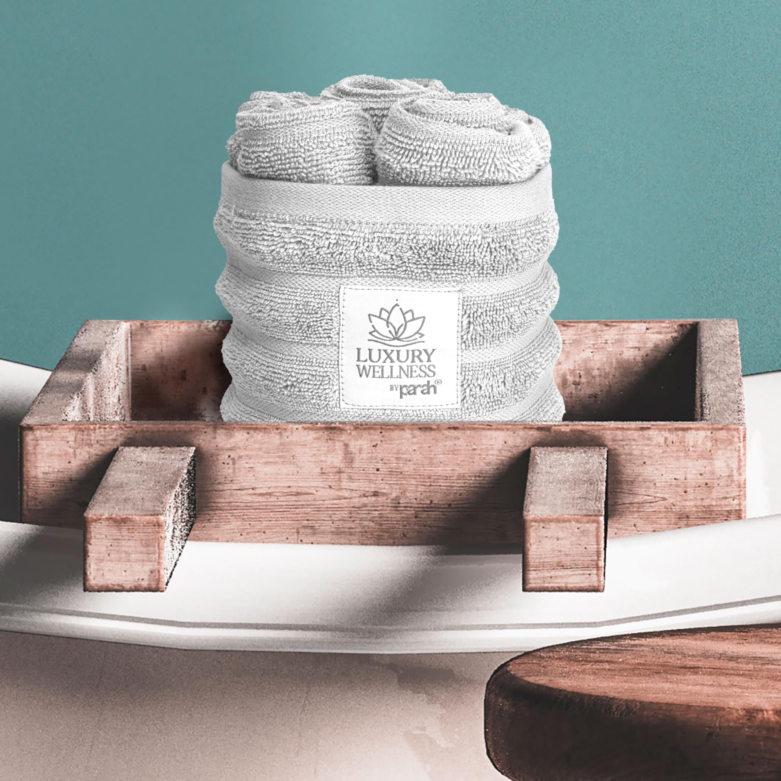 PARAH | Set 36 Lavette 30x30 cm –100% Cotone di Alta Qualità – Alta Qualità, Morbide e Assorbenti – Con Contenitore – Collezione Luxury Wellness