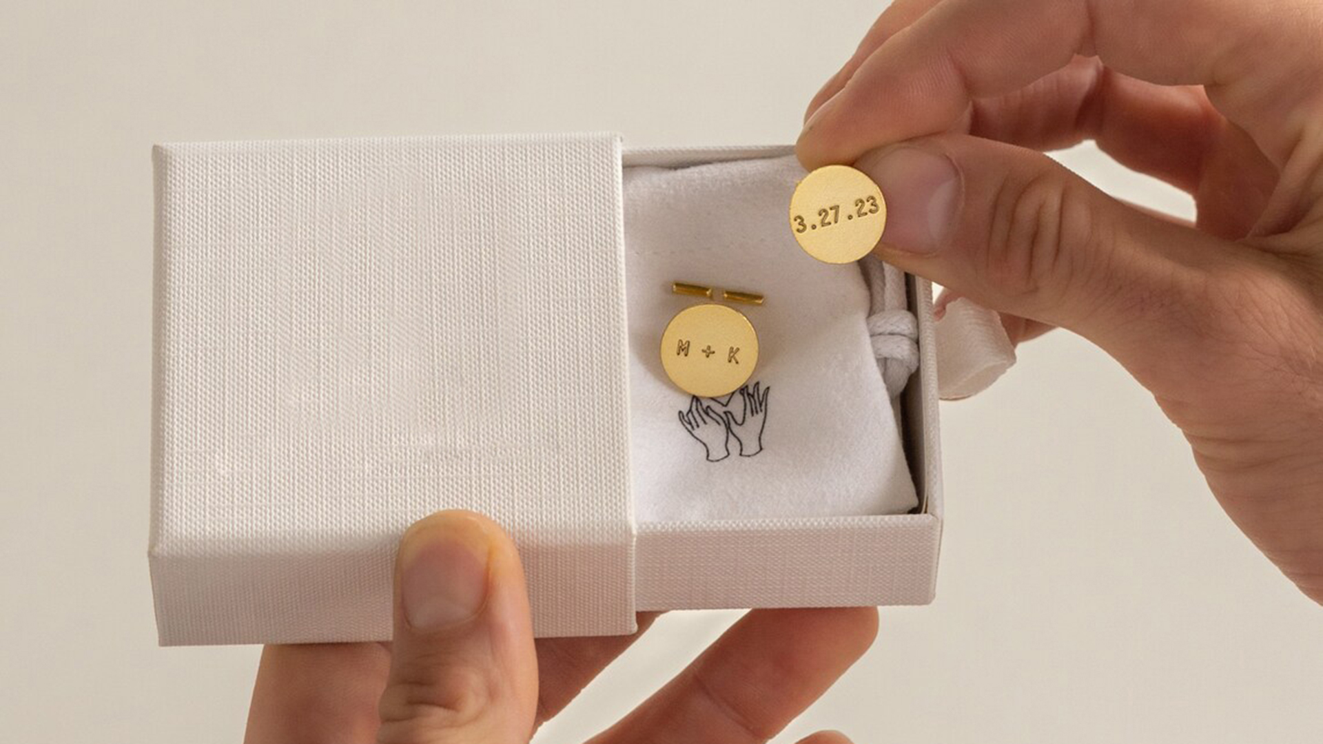 Mancuernillas personalizadas de acero inoxidable grabadas miniatura 7