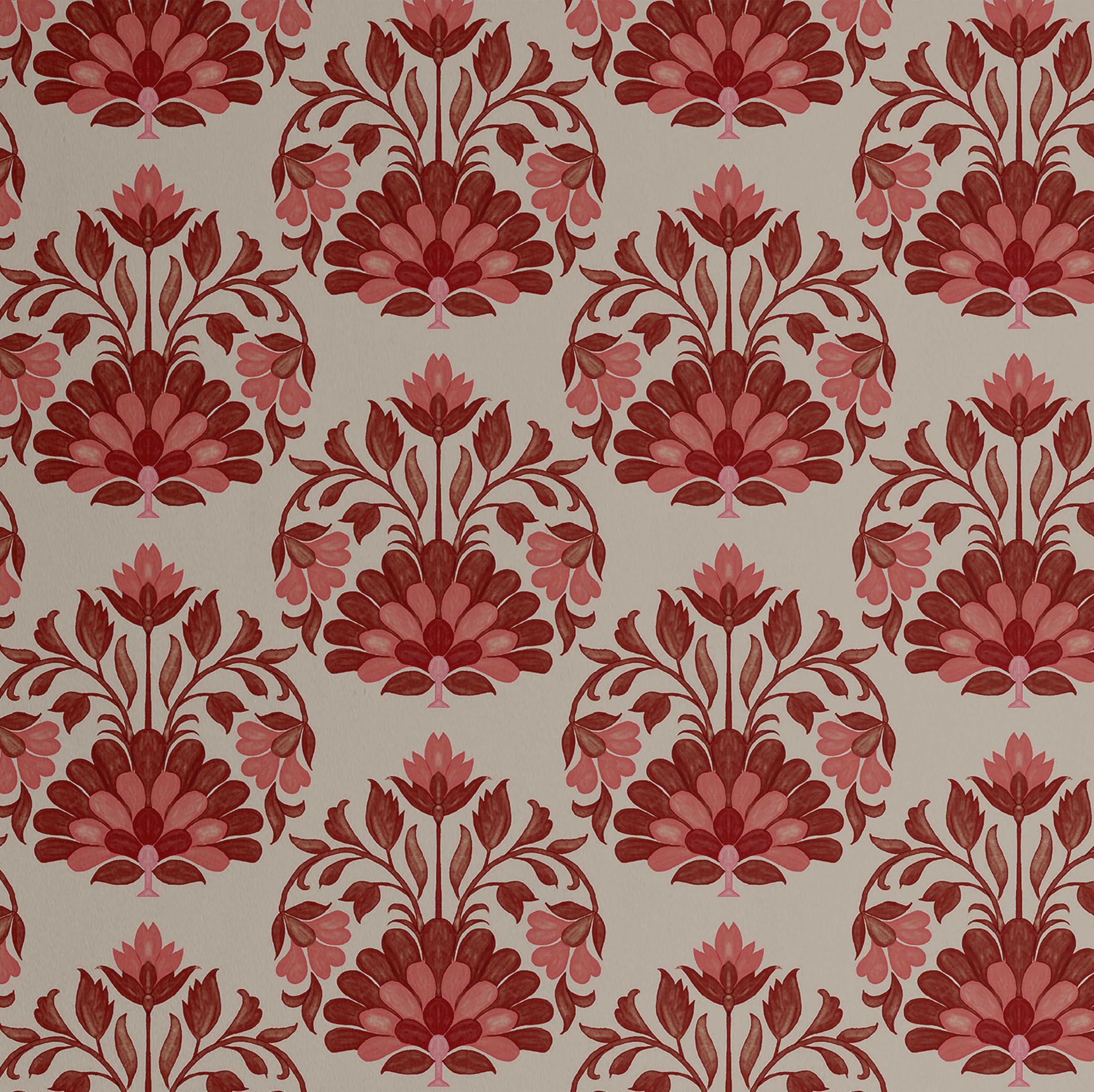 Papier peint vinyle autocollant beige motif floral asiatique pour rénovation de placard 63x304 cm