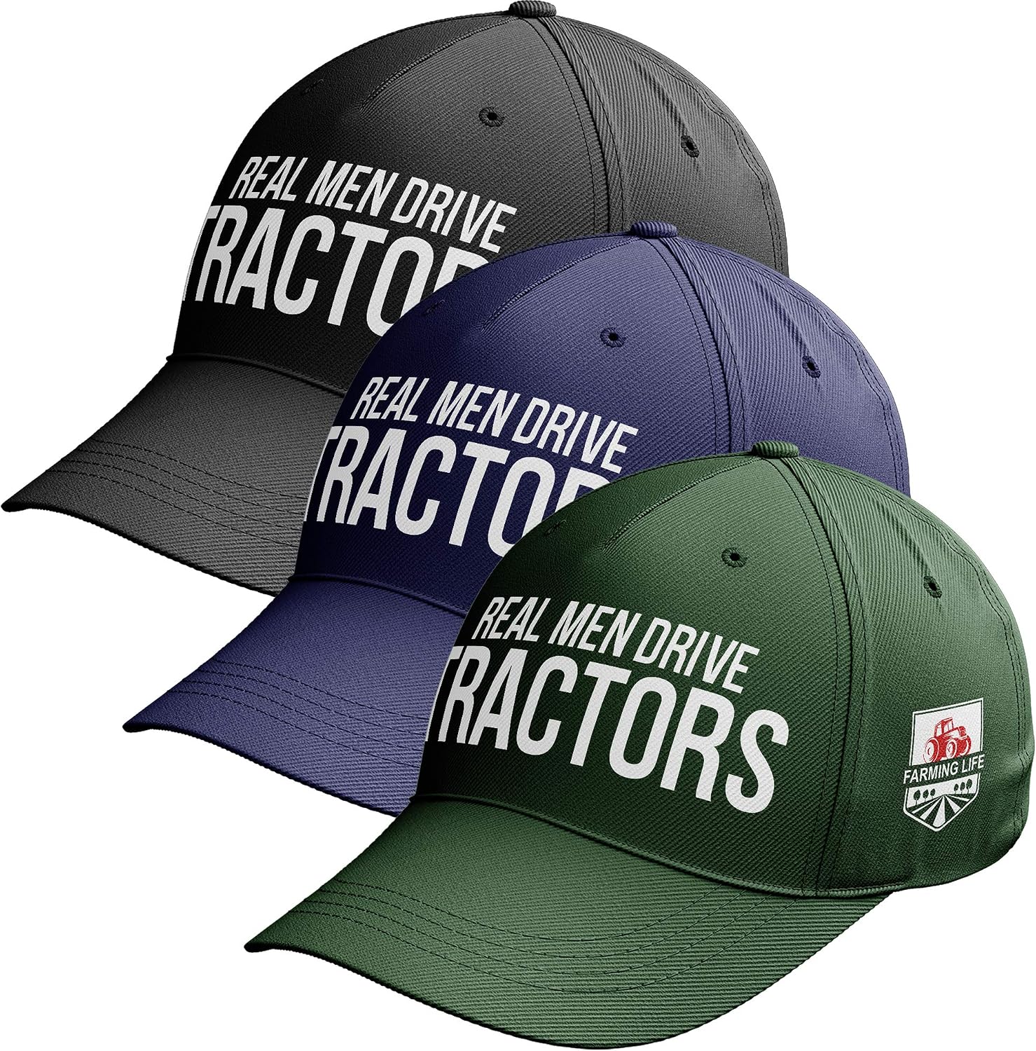 Farming Gifts - Farming Hat - Real Men Drive Tractors - Funny Farming Baseball Cap - Novelty Gift for Farmers image 2