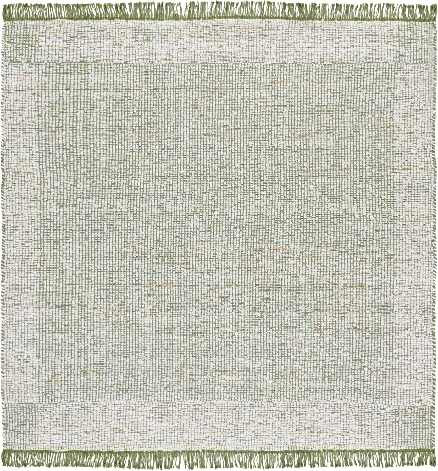 SAFAVIEH Natura Collection Area Rug - 5' x 8', Green & Ivory, Handmade Wool, Ideal for the Living Room, Dining, Bedroom (NAT259Y)