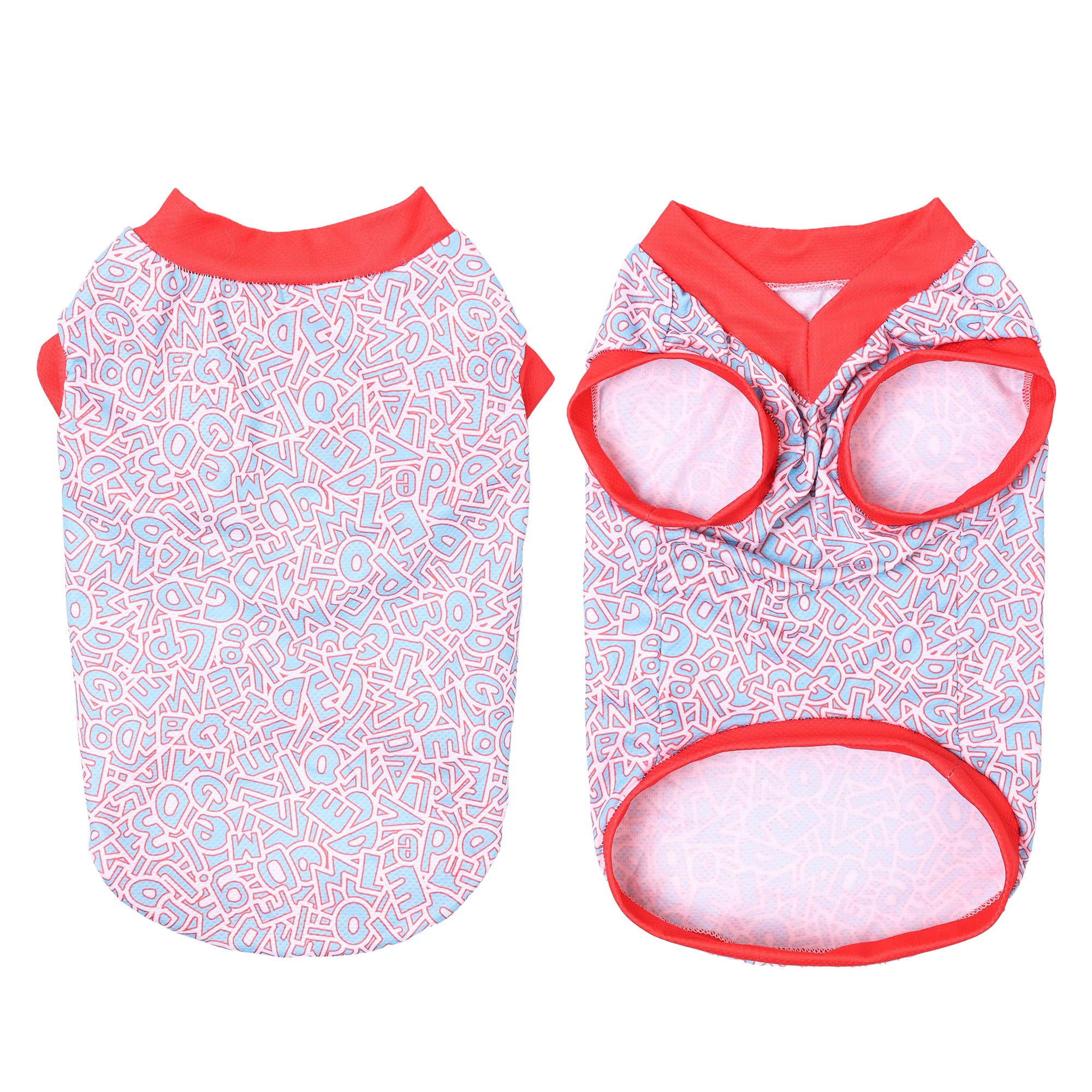 Duuclume Dog Cooling Vest-Instant Cooling Breathable Mesh Sleeveless Vest for Small to Large Dogs, Polyester Evaporative Cool Shirts for Walking, Hiking & Outdoor Summer Use (red blue, M) — image 1