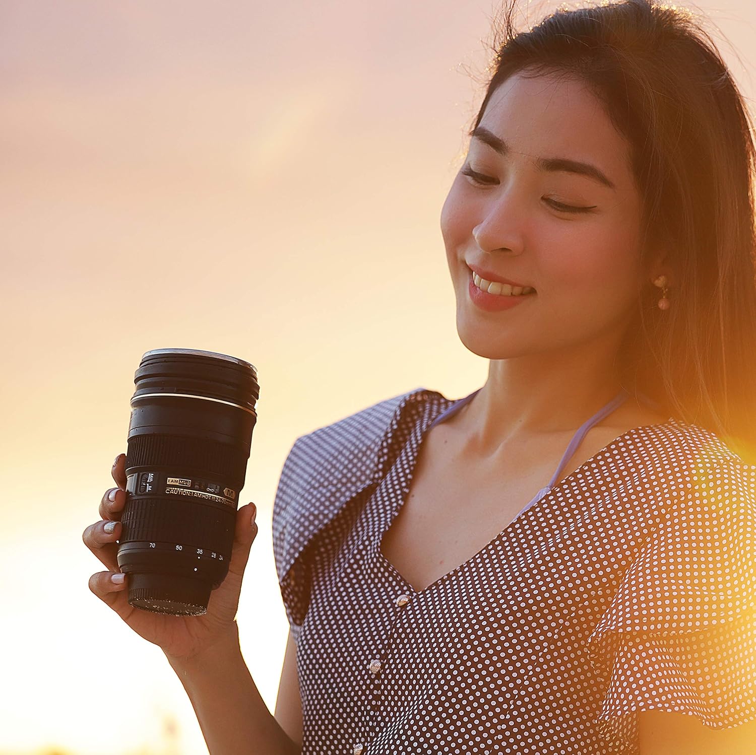 Blасk Frіdау Clеаrаnсе I am Mug Nikon 24-70mm Inspired Camera Lens Coffee Mug | Unique 12 Ounce Coffee Travel Mug | Unique Present for Photographers | Best Present Under 50 Dollars