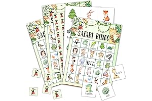 Safari Bingo Game Cards - Animal BFFs Bingo Party Favor