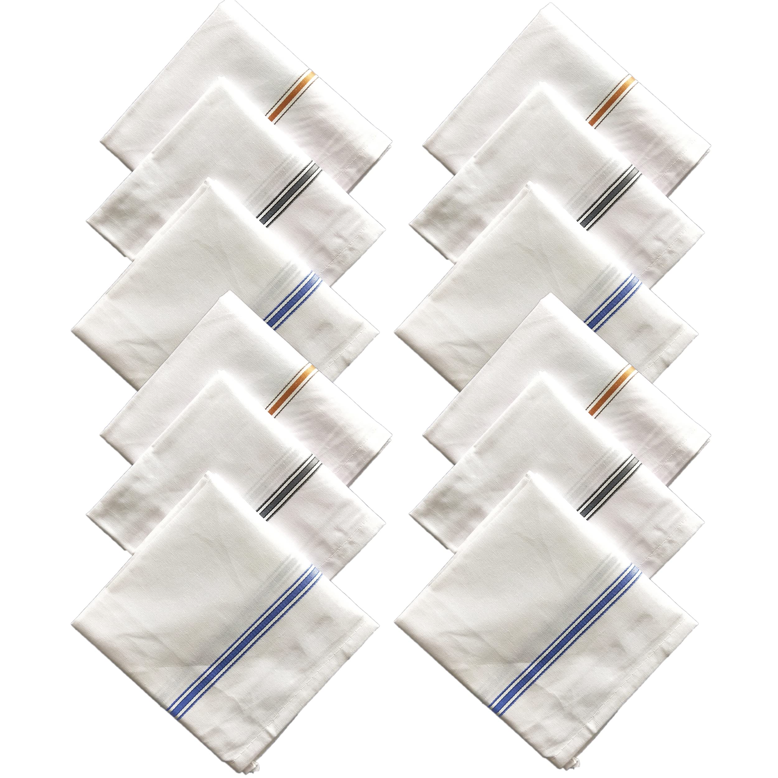 nigsur Men's Handkerchief Hanky (King Size - 48cm x 48cm) - Pack Of 12-picture-47