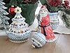 Blue Rose Polish Pottery - Luminaria de árbol de Navidad Celebración de Invierno Azul - 8" de alto - Portavelas de cerámica, regalo navideño único y decoración festiva 7