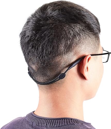 Miniatura 6 de lvvfit Correa ajustable para lentes  Correa de gafas de sol sin cola  Soporte de cuerda para gafas  para hombres, mujeres y niños, correas de gafas