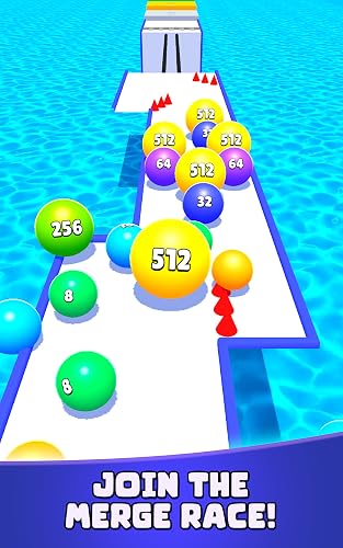 Merge Race 2048 - Run Puzzle Game: Ball Merge Rush 3D, Match Numbers, Dodge Traps, Rolling Track Logic, Fun Adventure – vue 2