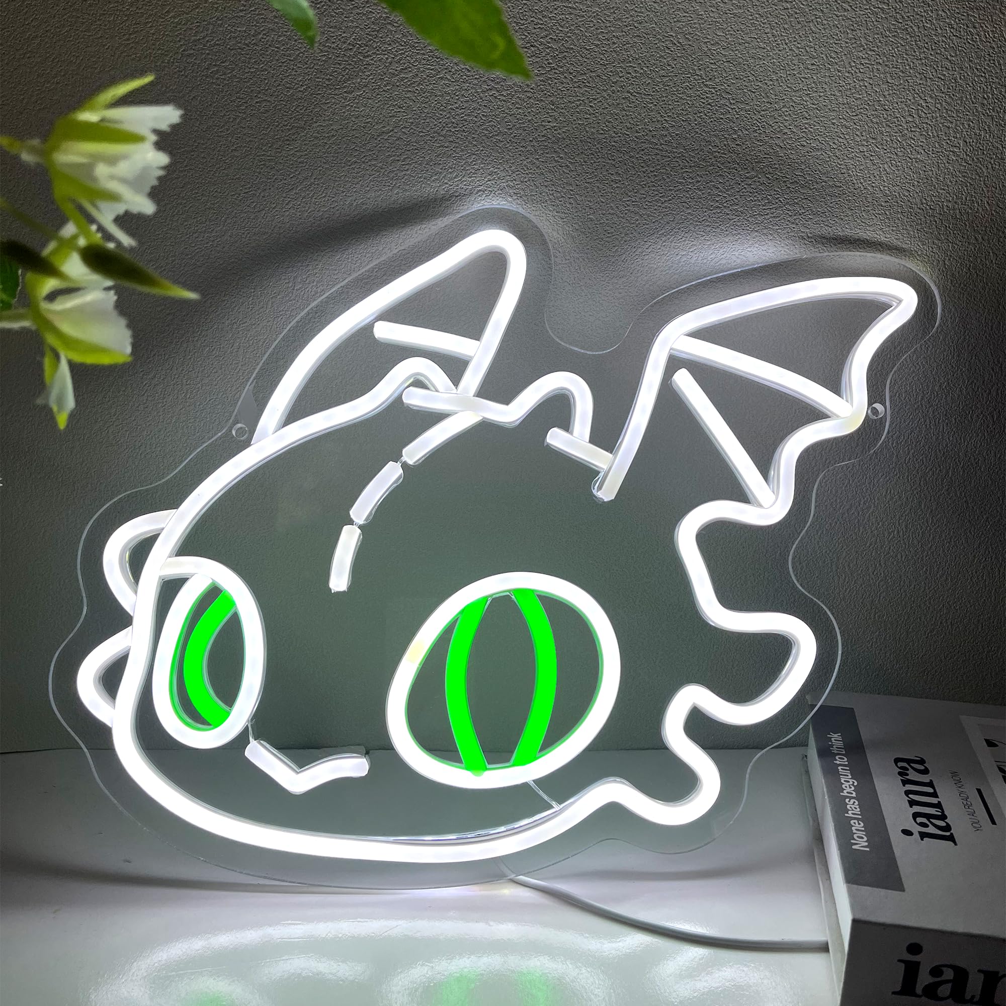 Dragon Neon Sign, Cute Dimmable Led Neon Night Lights Up Anime Decor for Bedroom Living Room Man Cave Home Bar Wall Decoration, Birthday Party Christmas Gifts for Kids Girls Boys Adults (Dragon)
