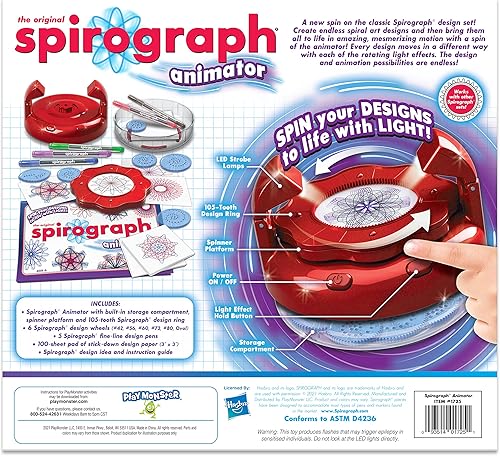 Miniatura 7 de Spirograph - Animator - La artesanía clásica y la actividad para hacer y dar vida a innumerables diseños increíbles - Para mayores de 8 años