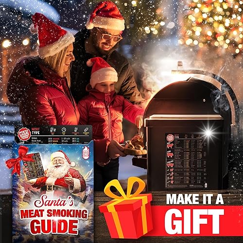 Miniatura 6 de Guía para fumar carne de Papá Noel  Accesorios imprescindibles para ahumadores para parrilla de pellets  Regalos de Navidad para hombres  Accesorios