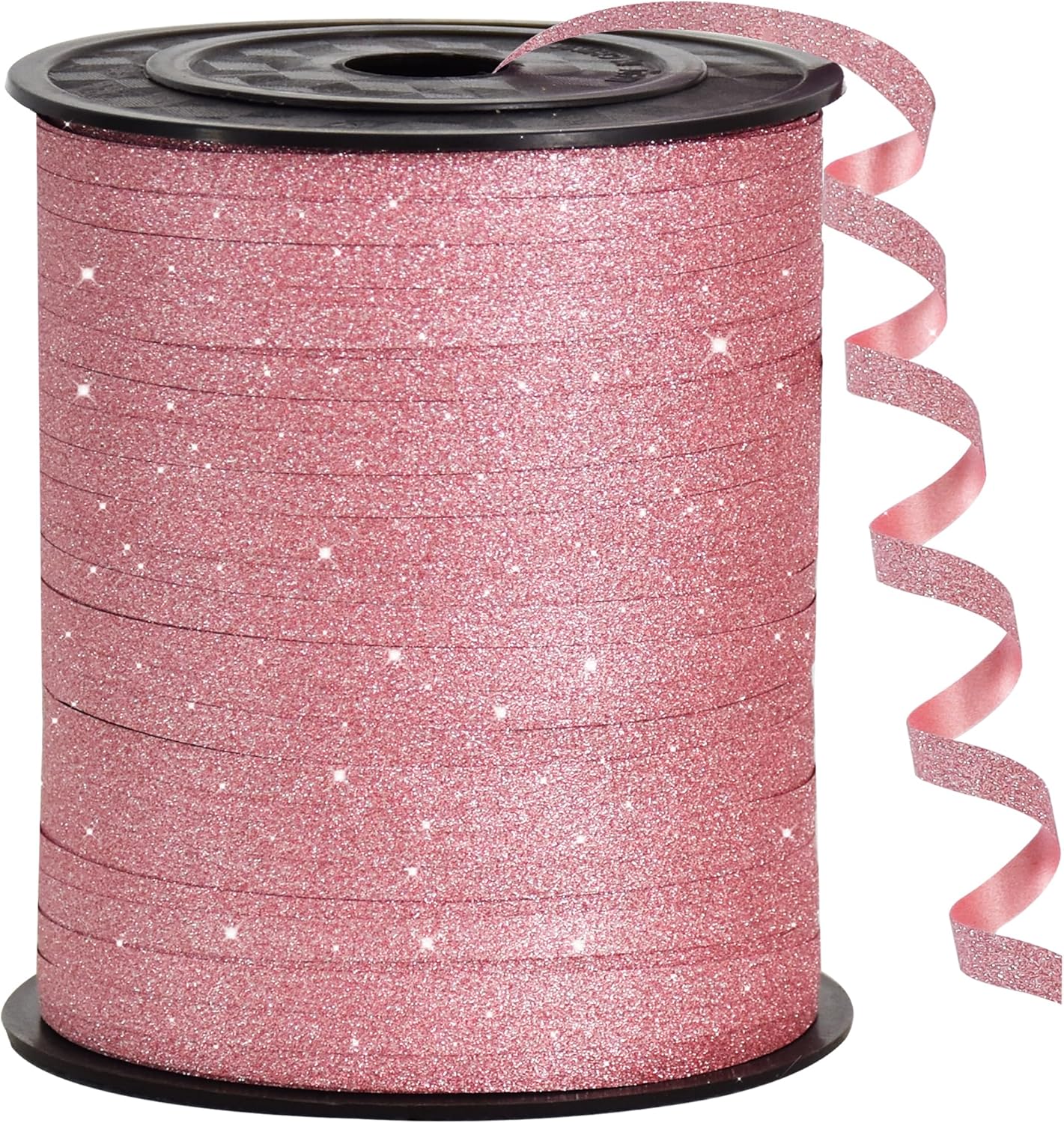 BEISHIDA 500 Yards Rose Gold Glitter Ribbon Curling Crimped, Balloon String Shiny for Gift Wrapping Ribbon for Birthday Valentines Anniversary Party Decoration