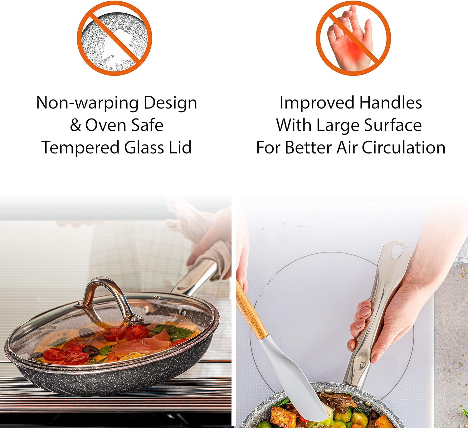 Granite Cookware Sets Nonstick Pots and Pans Set Nonstick - 23pc Kitchen Cookware Sets Induction Cookware Induction Pots and Pans for Cooking Pan Set Granite Cookware Set Non Sticking Pan Set : Health & Household