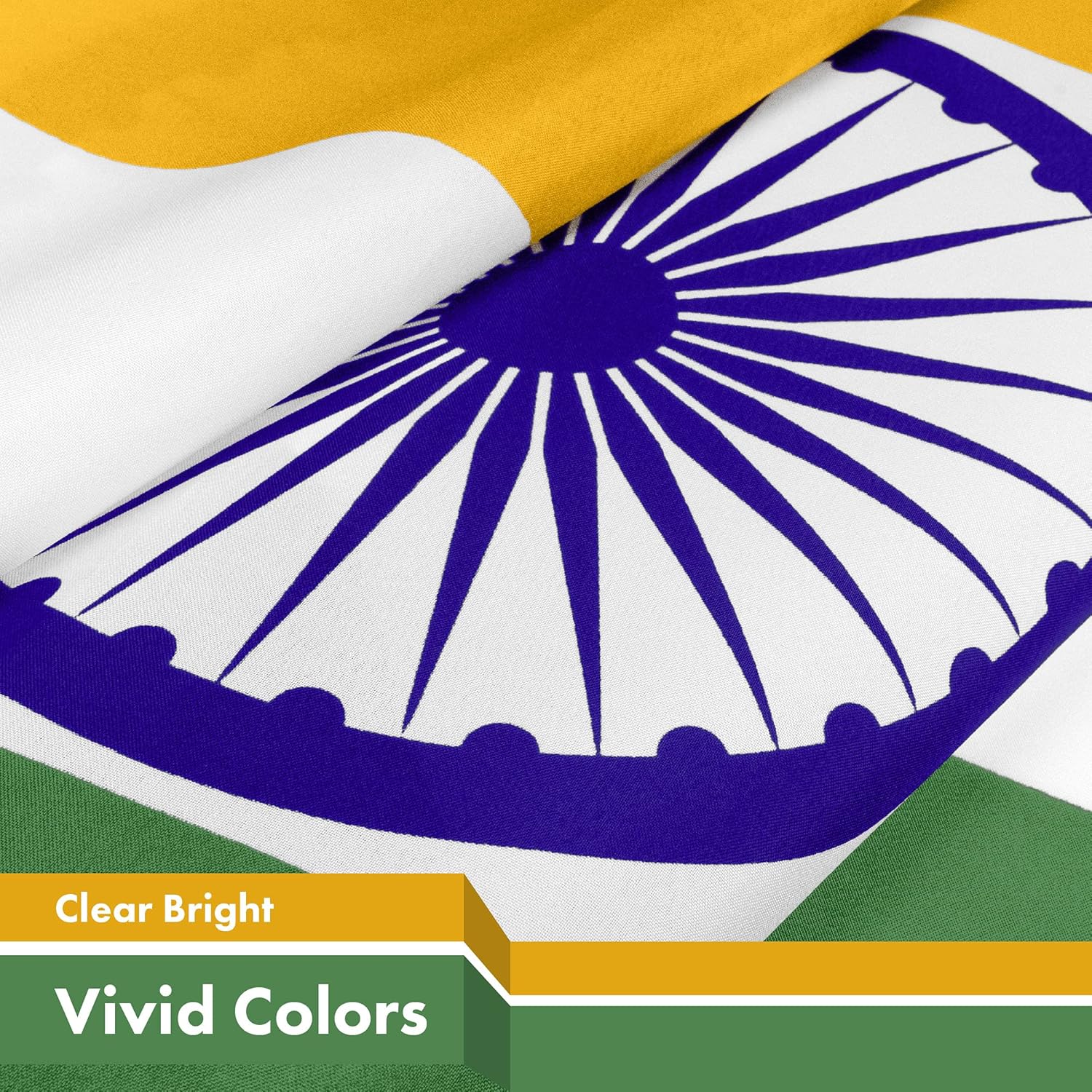 USA American & India Indian Flags 3x5 FT Combo Printed 150D Polyester By G128