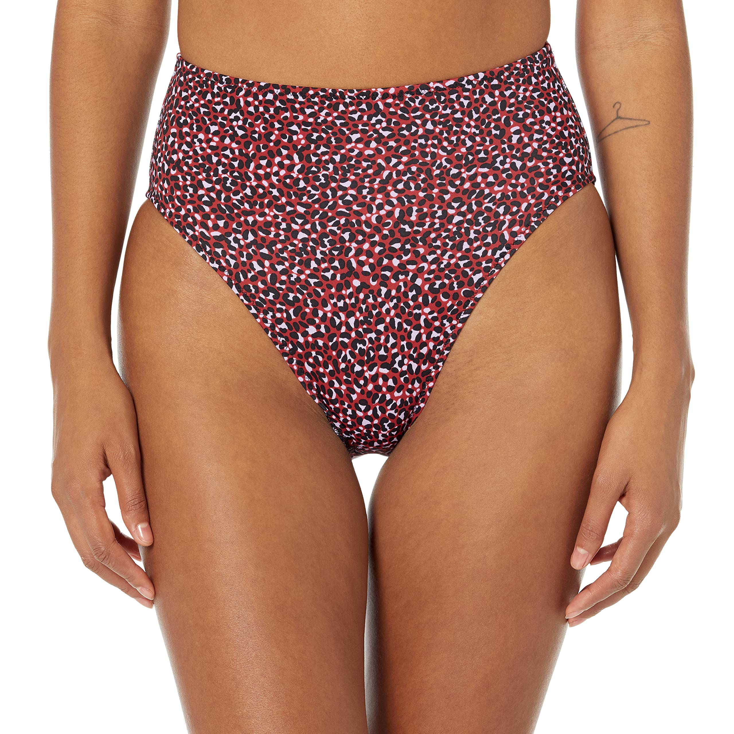 Amazon Essentials Women's Bikini Bottoms with High Waistband and High Leg Cut