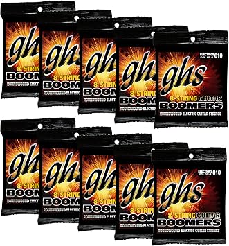 GHS Strings Boomers 8-String Electric Guitar Set - LIGHT - (10-76) - GBL-8 SET, Pack of 10