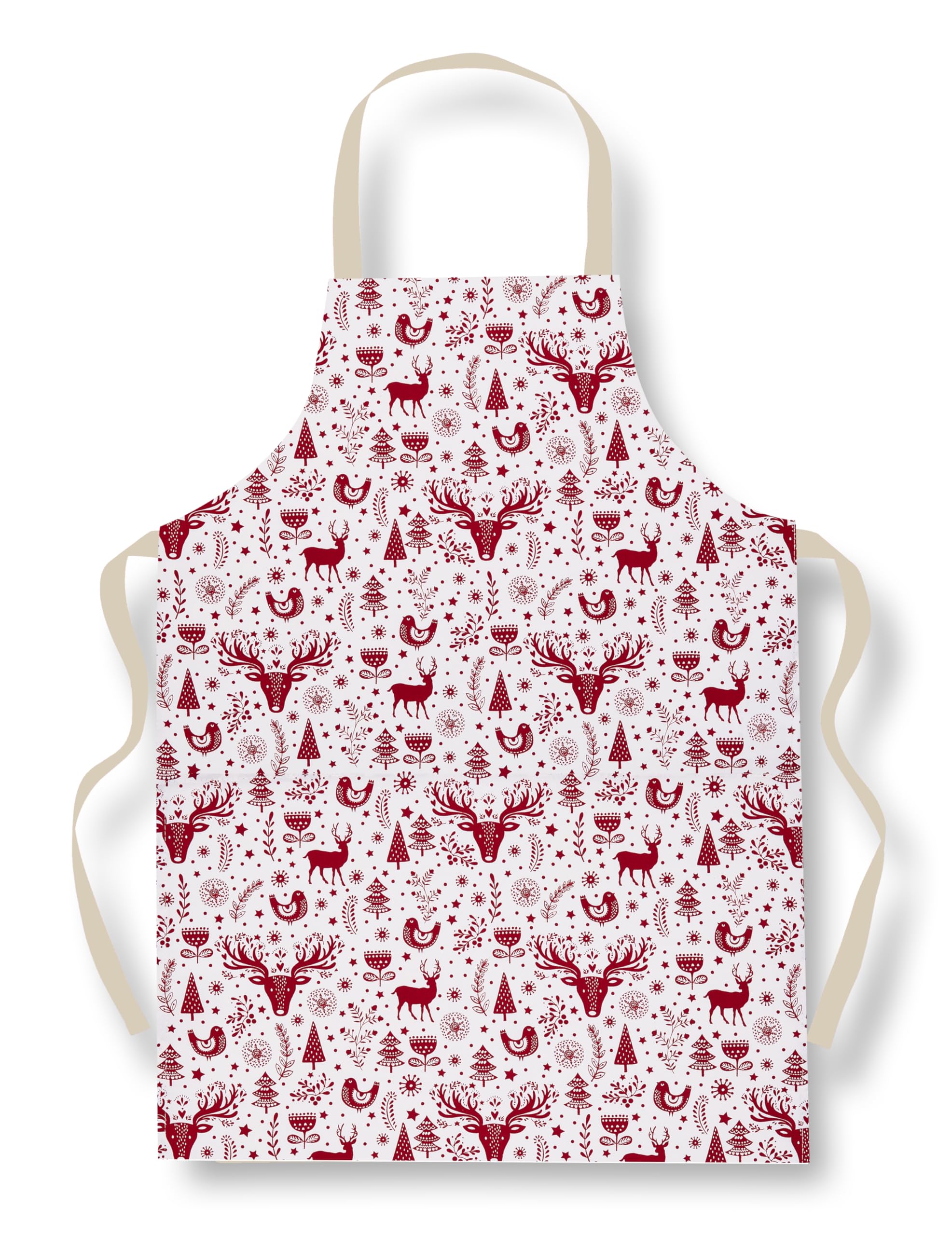 Cooksmart British Designed Christmas Apron | Aprons For Women & Men | Christmas Cooking Apron For All Types Of Kitchens | Apron For Women & Men - A Nordic Christmas (PVC)